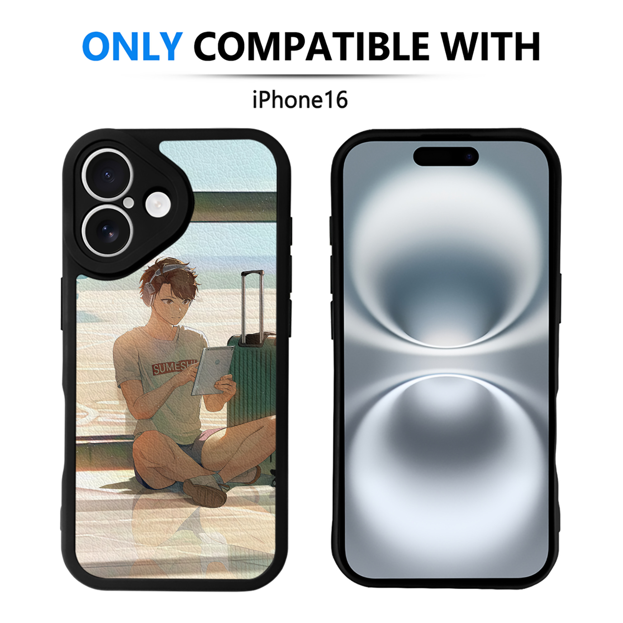 （画像用） ハイキュー!! Haikyu!! 【iPhone 16シリーズ対応】シリコンスマホケース（レザー調） 材質：シリコン